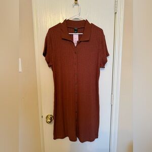 Wild Fable Rust Collared Dress